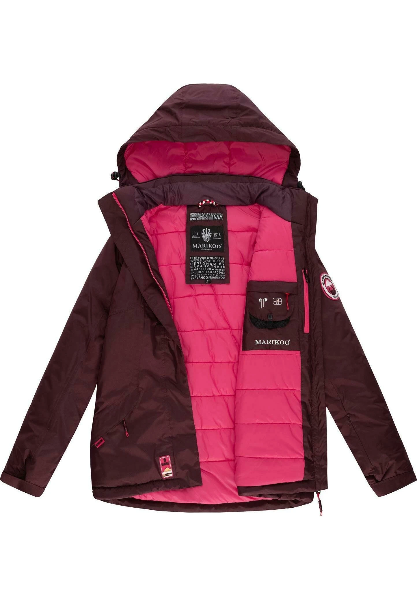 Chaqueta De Invierno - Dark Red Melange Marikoo Chaqueta De Invierno - Dark Red Melange -Marikoo 7e45b05f04594fca93b5f05674d32add
